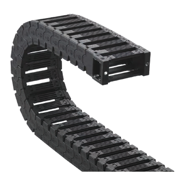 Cable-channel JY25Q.1.100W100 (25×100 mm, l: 1000 mm, r: 100 mm) - Hochwertige Kabelschleppketten und flexible Kühlmittelschläuche von JFLO für industrielle Maschinen und Automatisierung. Langlebig, effizient und für präzise Anwendungen in CNC-Maschinen und Produktionslinien entwickelt.