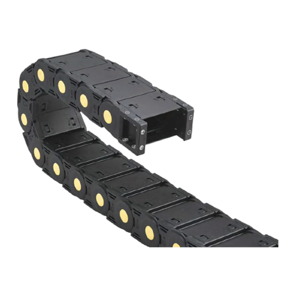 JEZ35F cable channel.2.130S125 (35×130 mm, l: 1000 mm, r: 125 mm) - Hochwertige Kabelschleppketten und flexible Kühlmittelschläuche von JFLO für industrielle Maschinen und Automatisierung. Langlebig, effizient und für präzise Anwendungen in CNC-Maschinen und Produktionslinien entwickelt.