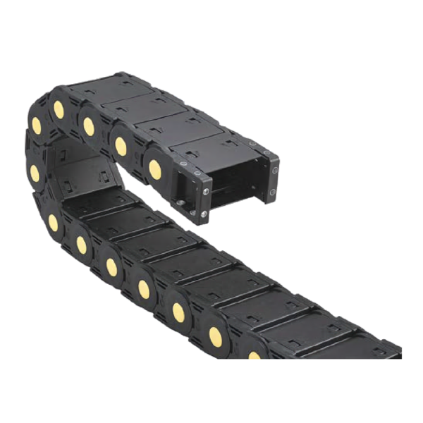 JEZ30F cable channel.2.100S75 (30×100 mm, l: 1000 mm, r: 75 mm) - Hochwertige Kabelschleppketten und flexible Kühlmittelschläuche von JFLO für industrielle Maschinen und Automatisierung. Langlebig, effizient und für präzise Anwendungen in CNC-Maschinen und Produktionslinien entwickelt.