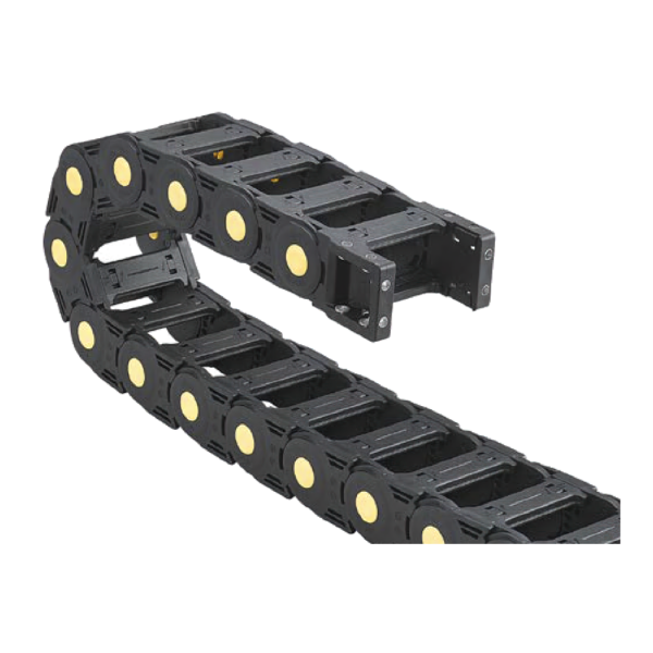 JEZ35Q cable channel. 2.75S200 (35×75 mm, l: 1000 mm, r: 200 mm) - Hochwertige Kabelschleppketten und flexible Kühlmittelschläuche von JFLO für industrielle Maschinen und Automatisierung. Langlebig, effizient und für präzise Anwendungen in CNC-Maschinen und Produktionslinien entwickelt.