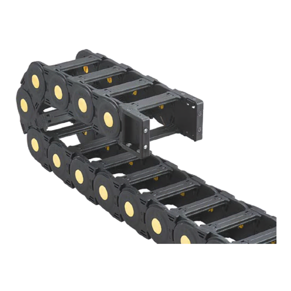 JEZ55Q channel cable.2.100S150 (55×100 mm, l: 1000 mm, r: 150 mm) - Hochwertige Kabelschleppketten und flexible Kühlmittelschläuche von JFLO für industrielle Maschinen und Automatisierung. Langlebig, effizient und für präzise Anwendungen in CNC-Maschinen und Produktionslinien entwickelt.