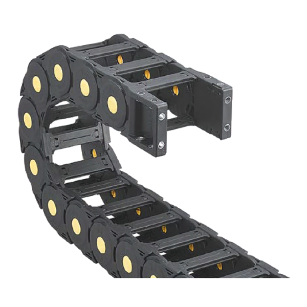 JEZ65Q cable-channel.2.117S150 (65×117 mm, l: 1000 mm, r: 150 mm) - Hochwertige Kabelschleppketten und flexible Kühlmittelschläuche von JFLO für industrielle Maschinen und Automatisierung. Langlebig, effizient und für präzise Anwendungen in CNC-Maschinen und Produktionslinien entwickelt.